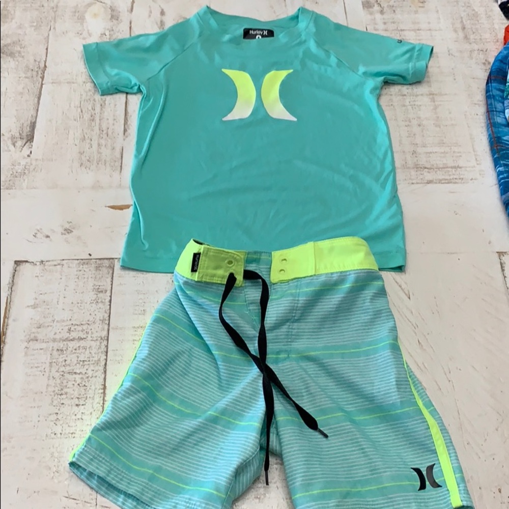 Boys swim trunk and dry fit shirt